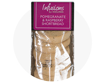 Pomegranate & Raspberry Shortbread